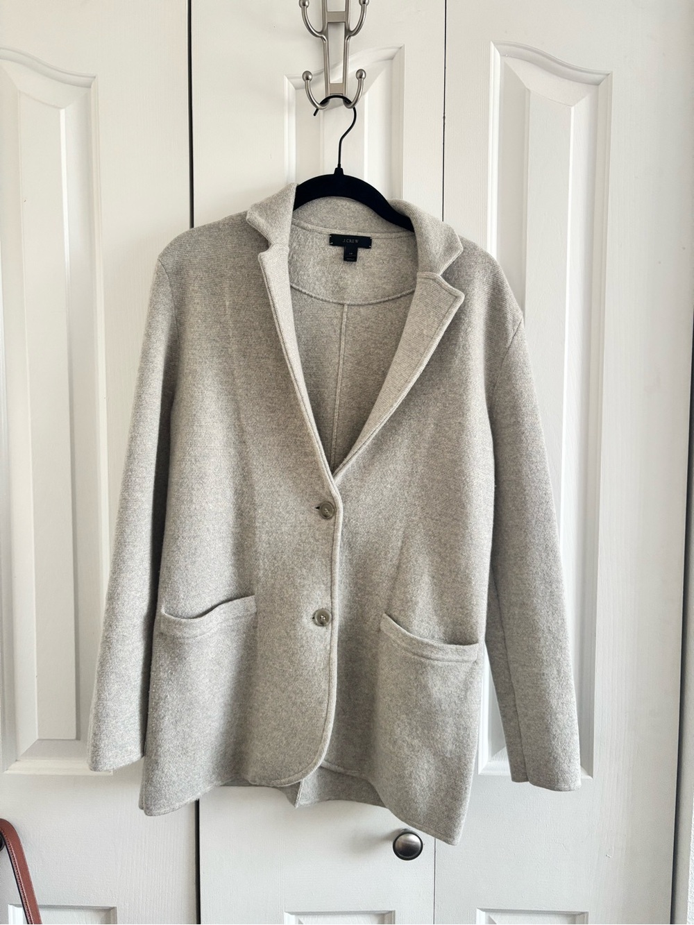 J. Crew Light Gray Women's Knit Blazer Jacket
